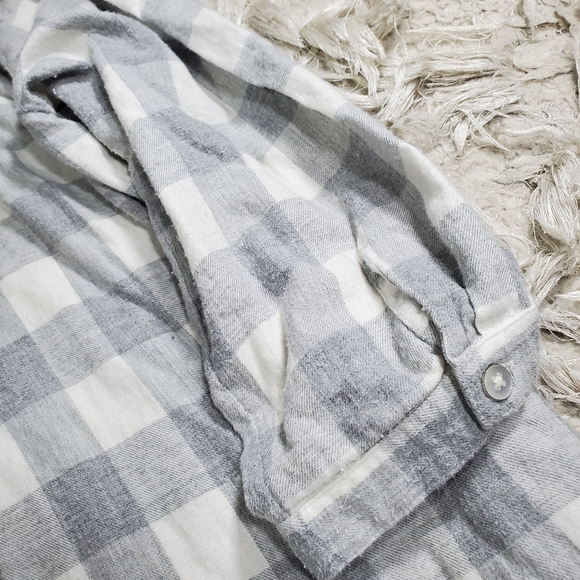 Soft Surroundings Plaid Lace Trim Top - Picture 12 of 13